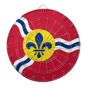 Dartbord met de vlag van St. Louis. Missouri