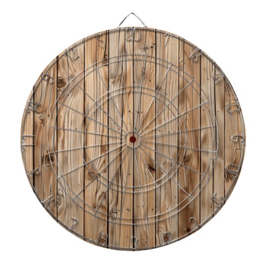 Dartbord met houtstructuur (Voorkant)