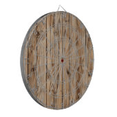 Dartbord met houtstructuur (Voorkant Links)