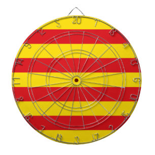 Dartbord met vlag van Catalonië, Spanje