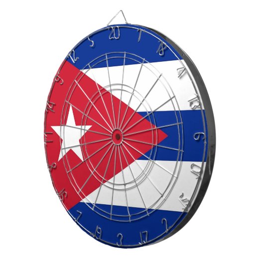 Dartbord met vlag van Cuba (Voorkant Rechts)