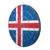 Dartbord met vlag van IJsland (Voorkant Rechts)