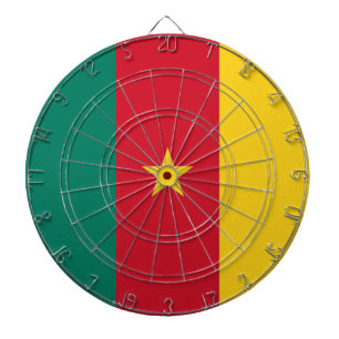 Dartbord met vlag van Kameroen