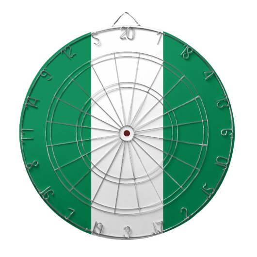 Dartbord met vlag van Nigeria (Voorkant)