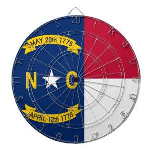Dartbord met vlag van North Carolina, Verenigde St