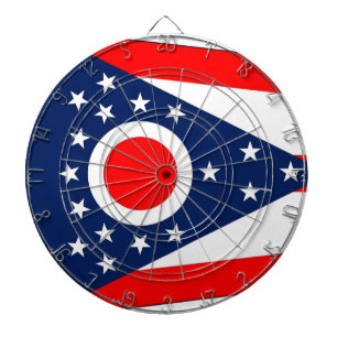 Dartbord met vlag van Ohio, VS