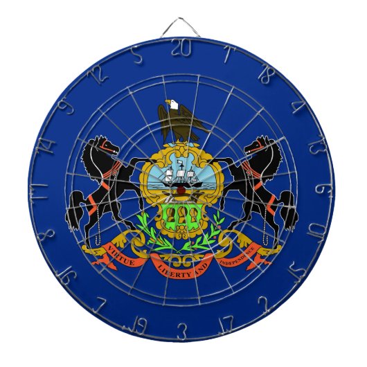 Dartbord met vlag van Pennsylvania, Verenigde Stat (Voorkant)