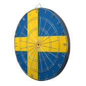 Dartbord met vlag van Zweden (Voorkant Rechts)