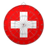 Dartbord met vlag van Zwitserland (Voorkant)