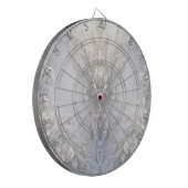 Dartbord met witte bloemen (Voorkant Links)