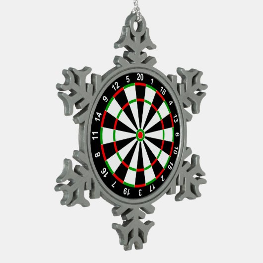 Dartbord Tin Sneeuwvlok Ornament (Links)