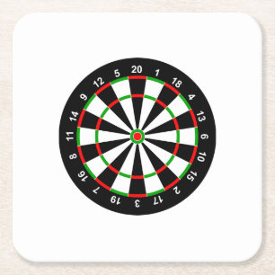 Dartbord Vierkante Kartonnen Onderzetter
