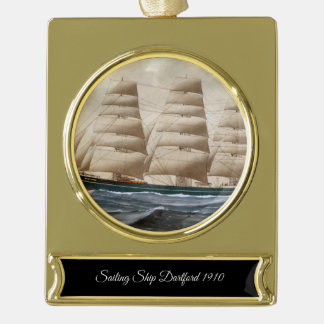 Dartford Zeilschip 1910 Verguld Banner Ornament
