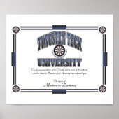 Dartistry-graad Universiteit van Tungsten Tech Poster (Voorkant)
