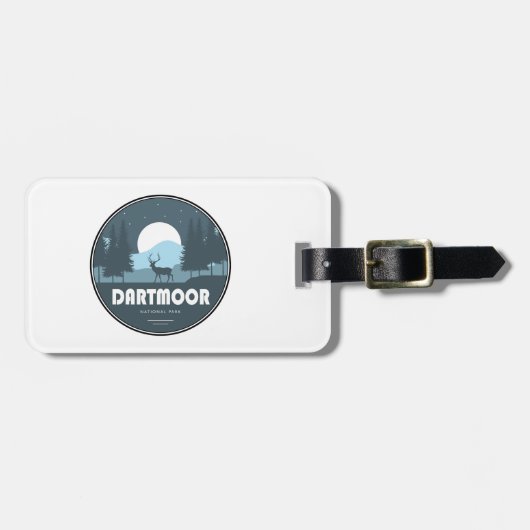 Dartmoor Nationaal Park Herten Bagagelabel (Voorkant horizontaal)