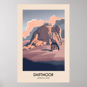 Dartmoor Nationaal Park Moderne Reisposter Poster