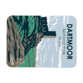 Dartmoor National Park Castle Ruins England Magneet (Horizontaal)