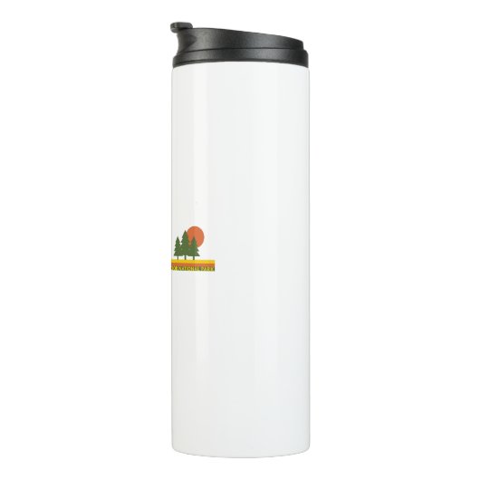 Dartmoor National Park Pine Trees Sun Thermosbeker (Geroteerd rechts)