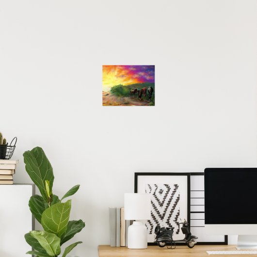 Dartmoor Ponies Poster (Thuiskantoor)