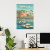 Dartmouth Devon Seaside Travel Poster (Bureau à domicile)