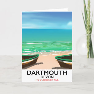 Dartmouth Devon strand poster Feestdagen Kaart