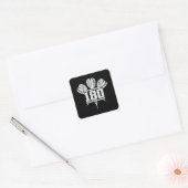 Darts 180 Dart Dartboard Bullseye Pijl Grappig cad Vierkante Sticker (Envelop)