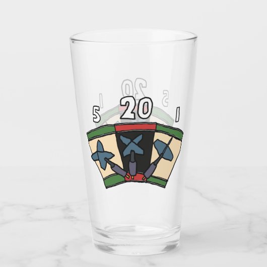 Darts 180 glas (Voorkant)