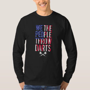 Darts Amerikaanse Vlag Ontwerp Voor Dart Werpen Am T-shirt