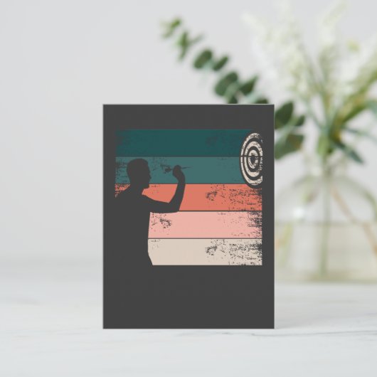 Darts Arrow Dartboard Dart Lovers Briefkaart (Staand voorkant)