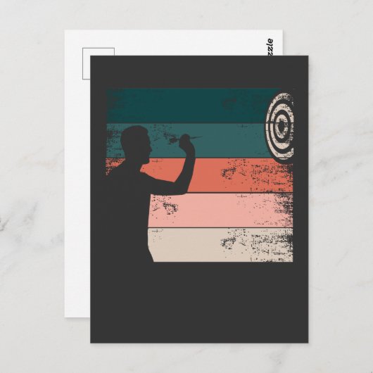 Darts Arrow Dartboard Dart Lovers Briefkaart (Voorkant / Achterkant)