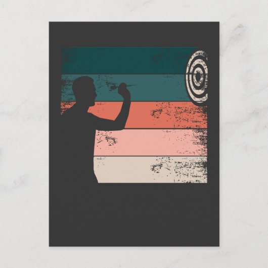 Darts Arrow Dartboard Dart Lovers Briefkaart (Voorkant)