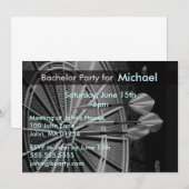 Darts Bachelor Fête Cartes d'invitation (Devant / Derrière)