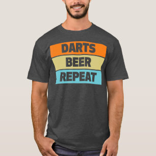 Darts Beer Repeat Funny Dartboard League T-shirt