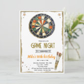 Darts Birthday party Invitation (Debout devant)