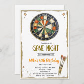 Darts Birthday party Invitation (Devant / Derrière)