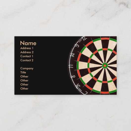 Darts Board Visitekaartjes (verpakking) (Voorkant)