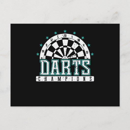 Darts Champion Briefkaart (Voorkant)