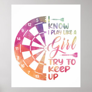 Darts Dames Geschenk Pijlen Veld Team Spelen Als E Poster