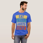 Darts Dart Speler Retro  Grappig Cadeau T-shirt (Voorkant volledig)