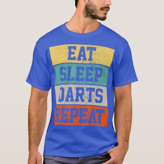 Darts Dart Speler Retro  Grappig Cadeau T-shirt (Voorkant)