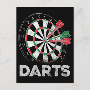 Darts Dartboard Bullseye Dart Player Briefkaart