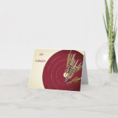 DARTS DARTBOARD OP DOEL VERJAARDAG PERSONALISEREN BEDANKKAART (Voorkant)