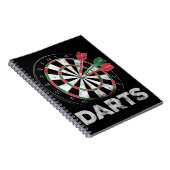 Darts Dartbord Roos Pijlspeler Notitieboek (Rechterzijde)