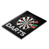 Darts Dartbord Roos Pijlspeler Notitieboek (Linkerzijde)