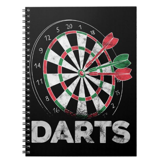 Darts Dartbord Roos Pijlspeler Notitieboek (Voorkant)