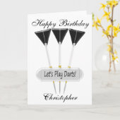 Darts Design Carte Anniversaire Imprimer Ou Téléch (Fleur jaune)