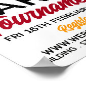 Darts Design, Darts Toernooi Adverteren Poster (Hoek)