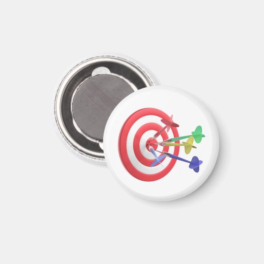 Darts die het midden van dartboard raken magneet (Voorkant / Achterkant)
