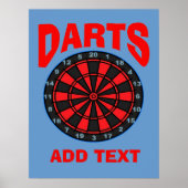 Darts Doel, tekst toevoegen, Poster (Voorkant)