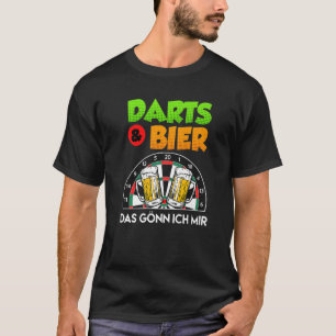 Darts en bier Ik behandel mezelf donkere speler Da T-shirt